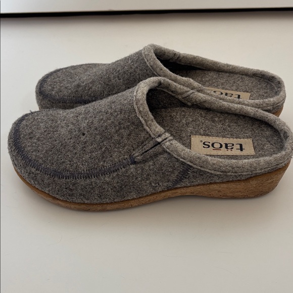 Taos Woollery Slip On Wool Clogs Slippers Gray Comfort Womens Size 37 / US 7 - Picture 2 of 15